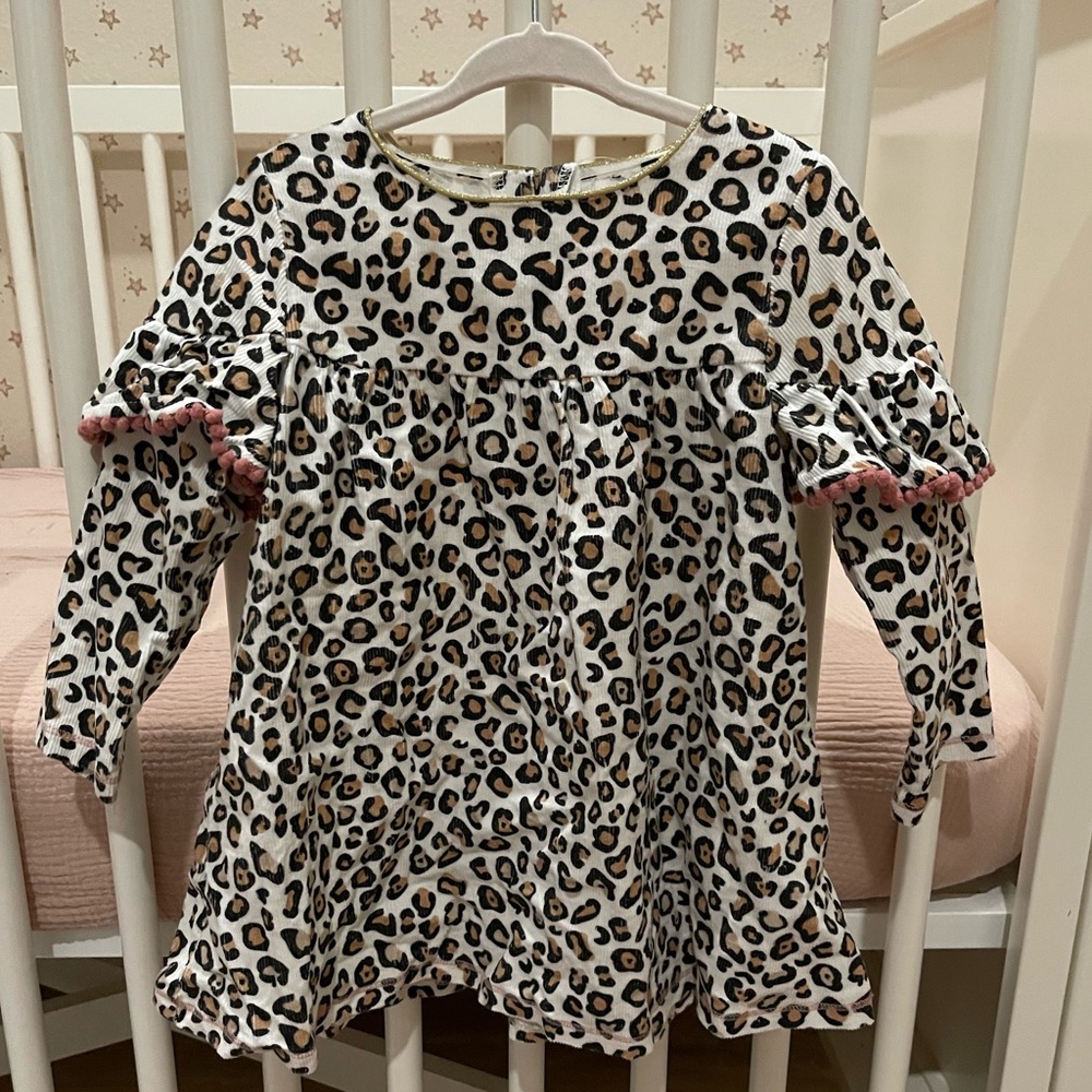 Mud Pie Leopard Corduroy Dress
